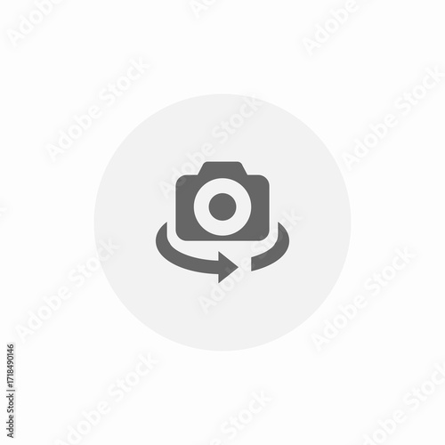 open camera switch icon sign vector