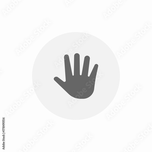 open fingers palm icon sign vector