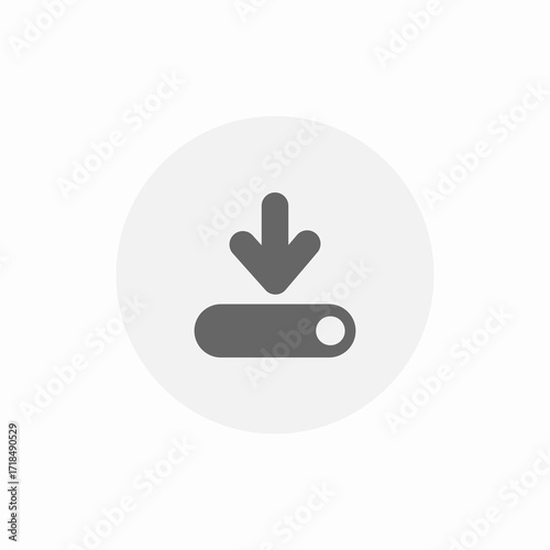 smart device download icon sign vector