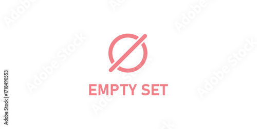 Empty Set Logo in Mathematics.