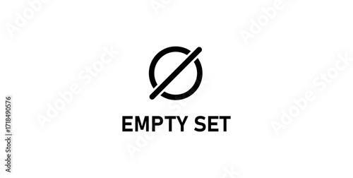Empty Set Logo in Mathematics.