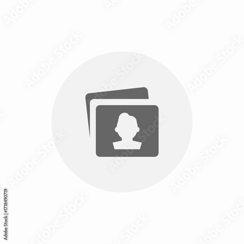 user photos icon sign vector