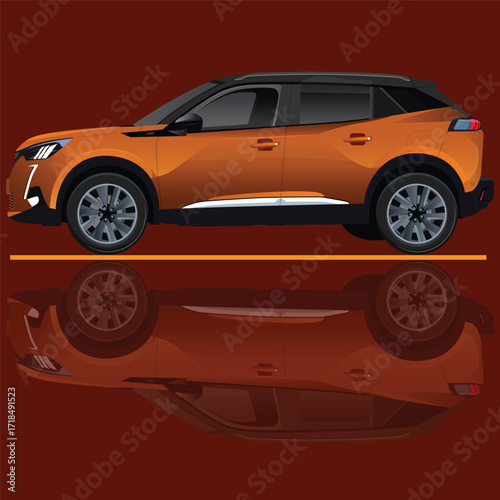 ilustrasi mobil sport super cepat