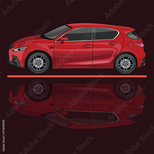 ilustrasi mobil sport super cepat