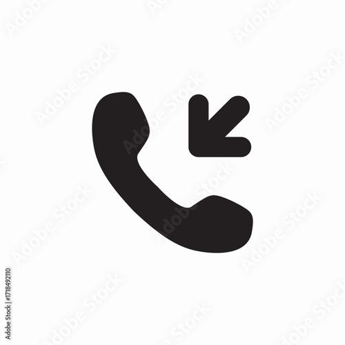 received call icon sign vector