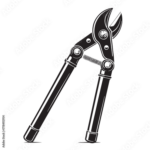 Black loppers Silhouette Vector, High Quality Illustration on White Background