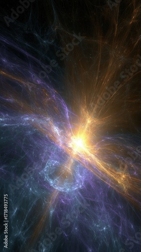Colorful Explosion In Deep Space