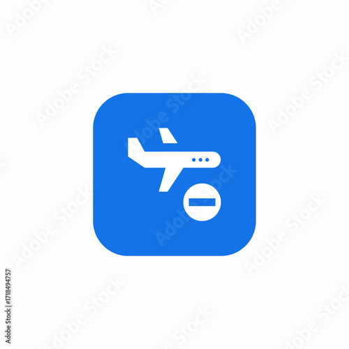 flight remove icon sign vector