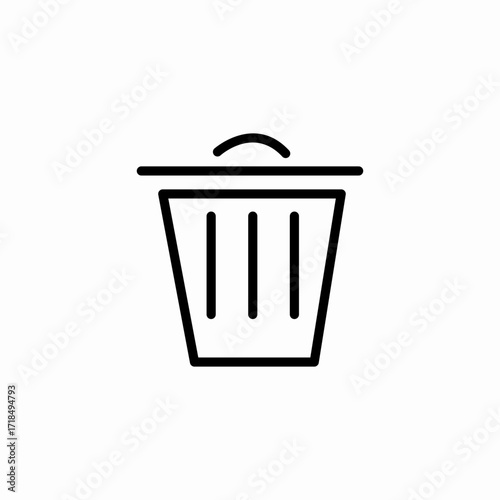 garbage dispose icon sign vector