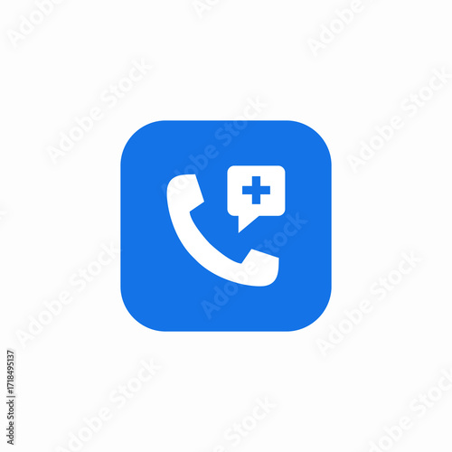 medical phone service icon sign vector