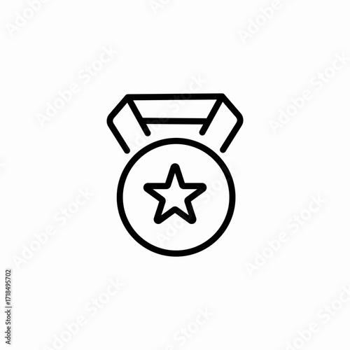 win medal icon sign vector