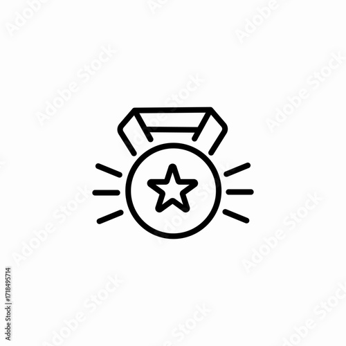 winning medal icon sign vector