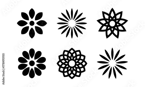 Elegant mandala spinner icons for design and decoration projects