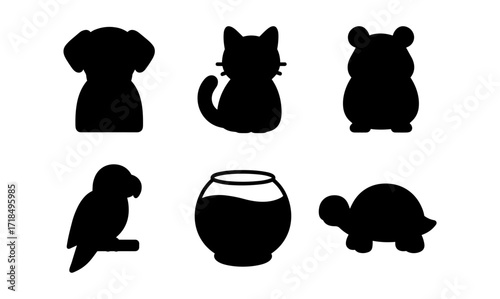 Charity animal icons for donation and awareness campaigns