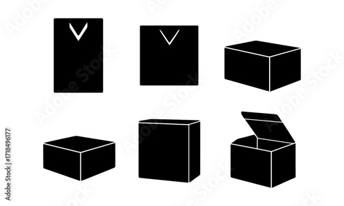 Medal packaging designs with simple silhouettes for product display or branding