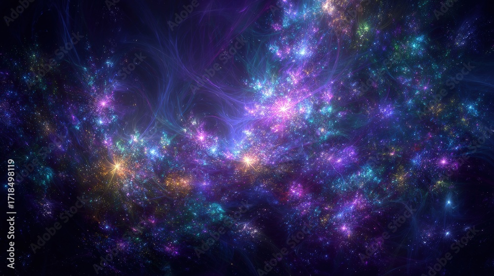 Fototapeta premium Colorful Abstract Deep Space Nebula