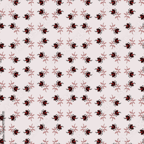 Floral seamless folk pattern, ethnic folklore flowers. Ethnic flowers, Jacobean traditional style on a white background. Classic indian motifs, trendy vector illustration
