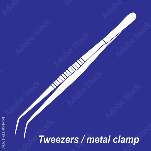 Tweezers/metal clamp icon