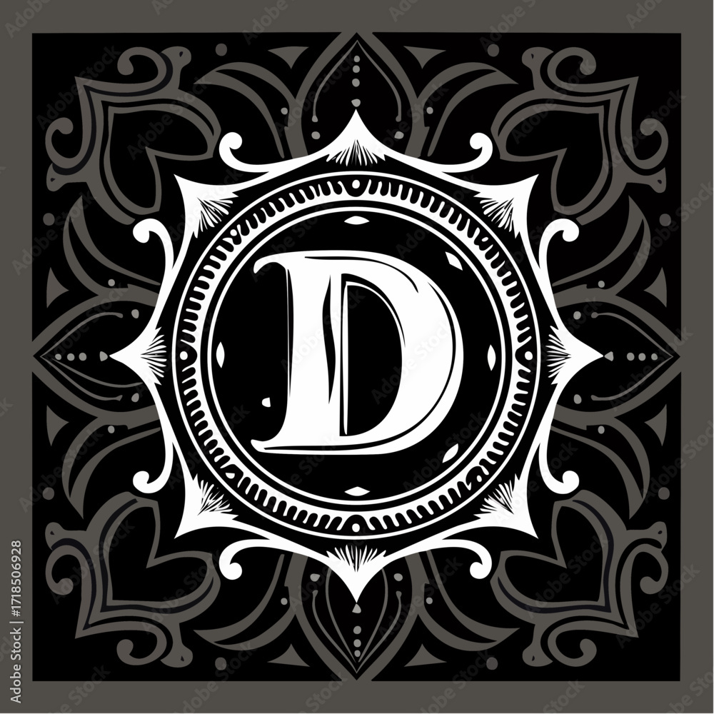 Obraz premium Letter L logo mockup, smooth line black and white gradient monogram, simple decoration typography design element, initial for business card emblem