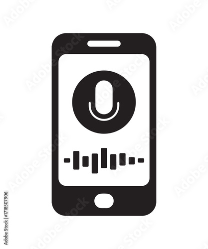 Mobile phone microphone and audio symbol
