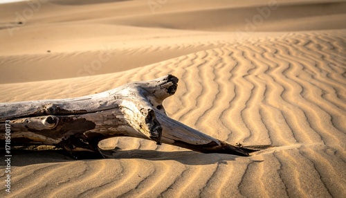 Fototapeta Naklejka Na Ścianę i Meble -  Driftwood on a sandy dune