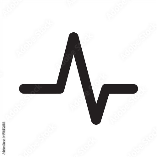 Abstract Heartbeat Rhythm Line Illustration for Medical Healthcare and Technology Concepts isolated on white background emphasizing vitality and diagnostics with health representation