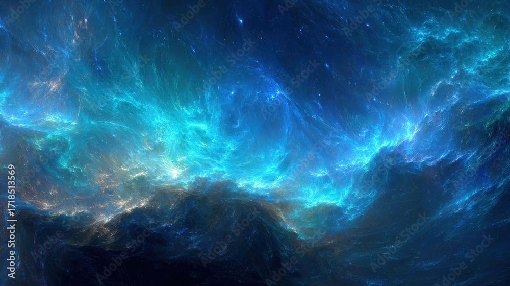 Fototapeta premium Abstract Colorful Nebula Space Landscape