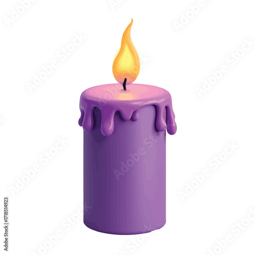 Glowing candles with warm flames burn against a dark and isolated background, creating a cozy light