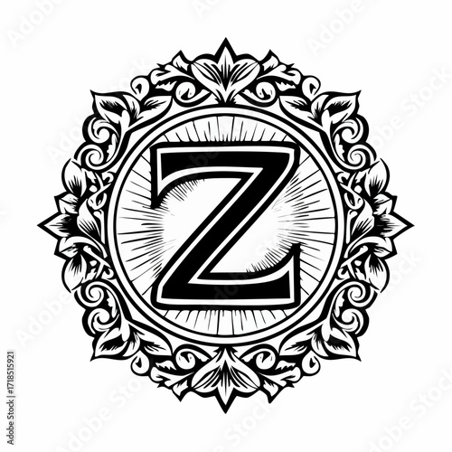 Monogram infinity logo, geometric linear loop design element, parallel thin line infinite art decoration, harmony emblem