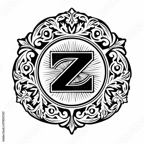 Monogram infinity logo, geometric linear loop design element, parallel thin line infinite art decoration, harmony emblem