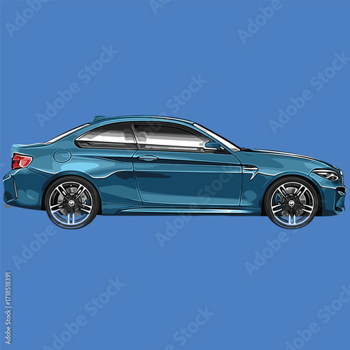super fast sports car, vector version