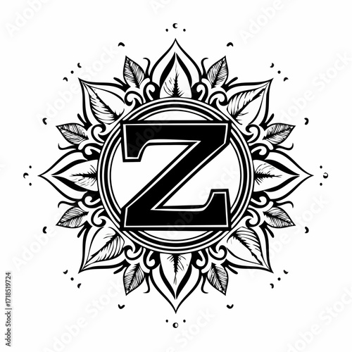 Monogram infinity logo, geometric linear loop design element, parallel thin line infinite art decoration, harmony emblem