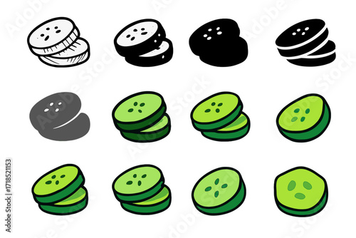 Sushi Ingredient Logos.