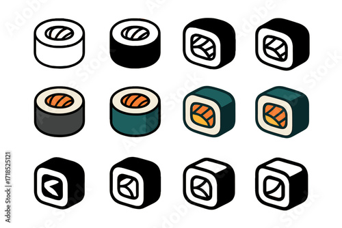 Sushi Logo Variations.