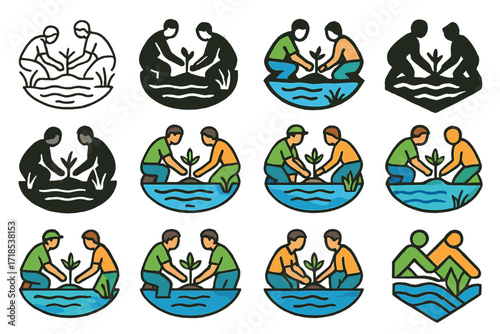Community Wetlands Logos.