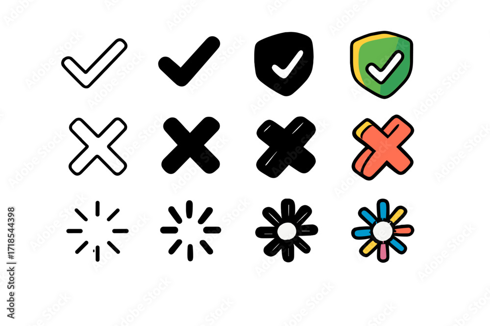 Fototapeta premium Access Verification Icons.