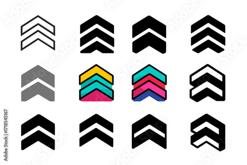 Colorful Chevron Logos.