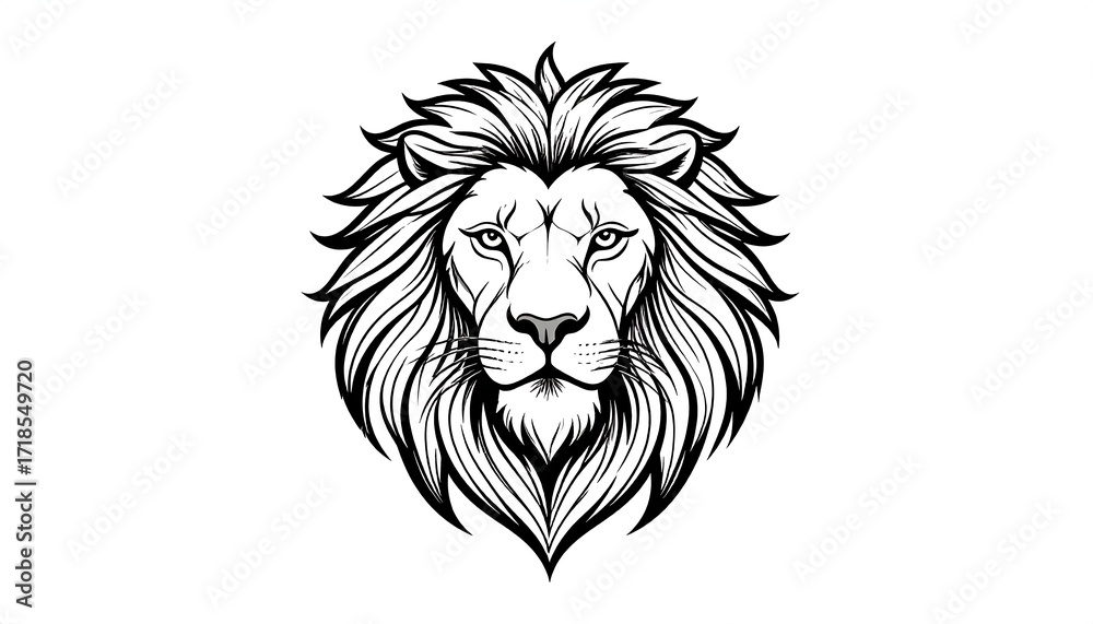 Obraz premium Bold lion head graphic