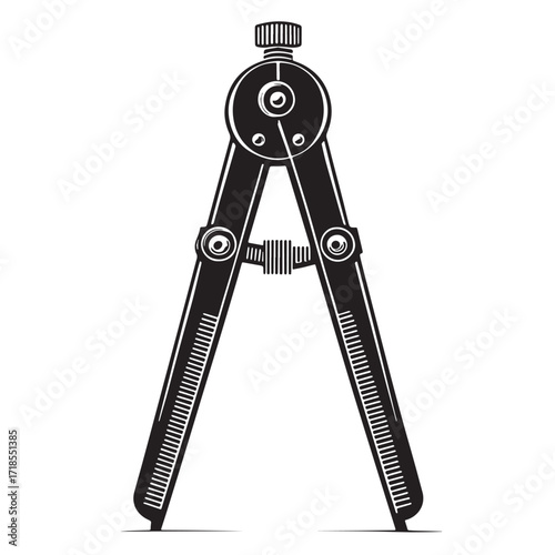 Black nut splitter Silhouette Vector, High Quality Illustration on White Background