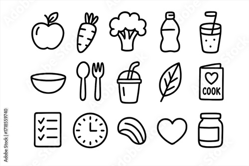 food icons set