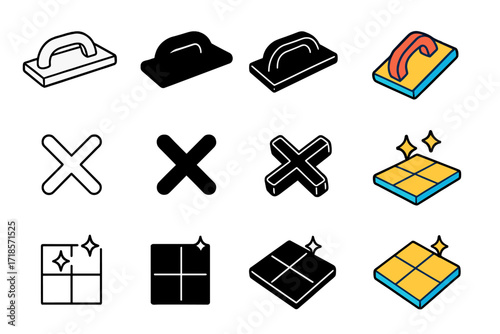 Decorative Finishing Icons.