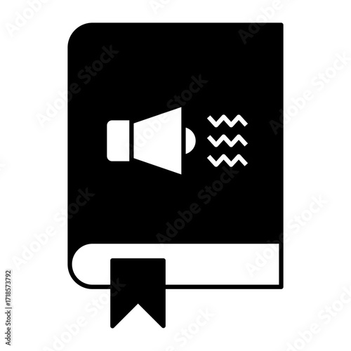 audio black icon