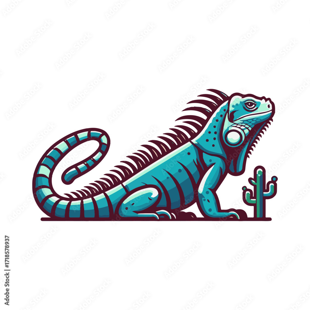 Obraz premium iguana illustration design