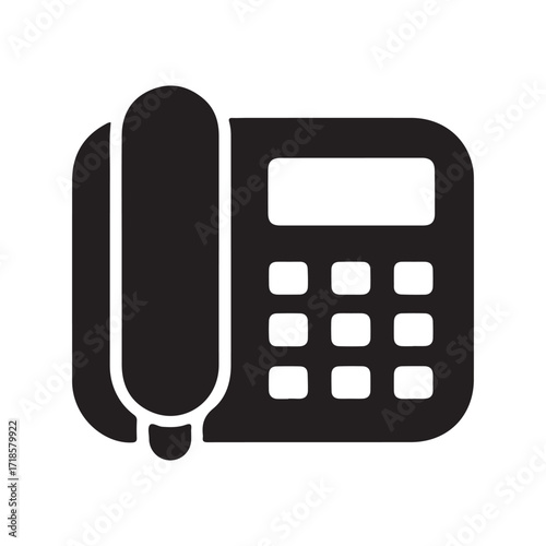 Landline telephone icon vector