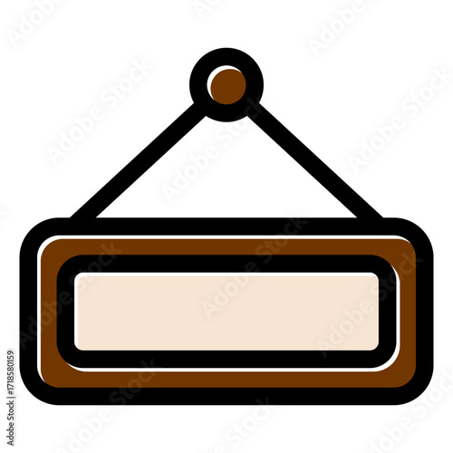 blank open signboard icon