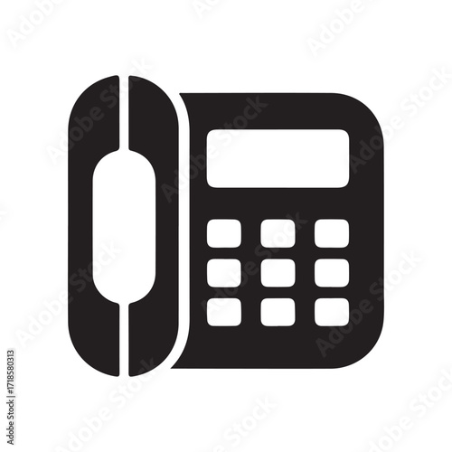 Landline telephone icon vector