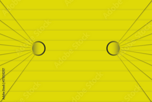 Stripes line abstract background with 3d circular shape | Modern line radiation from circle | Presentation background | Poster design with Citrine colour