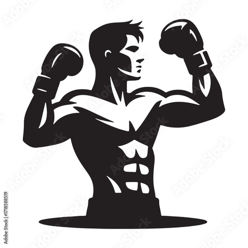 Boxing vector illustration on a white background.Simple design,perfect for various uses.