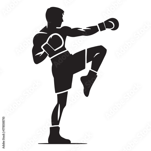 Boxing vector illustration on a white background.Simple design,perfect for various uses.