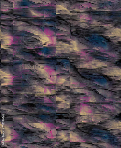 Colorization of rock surfaces pattern